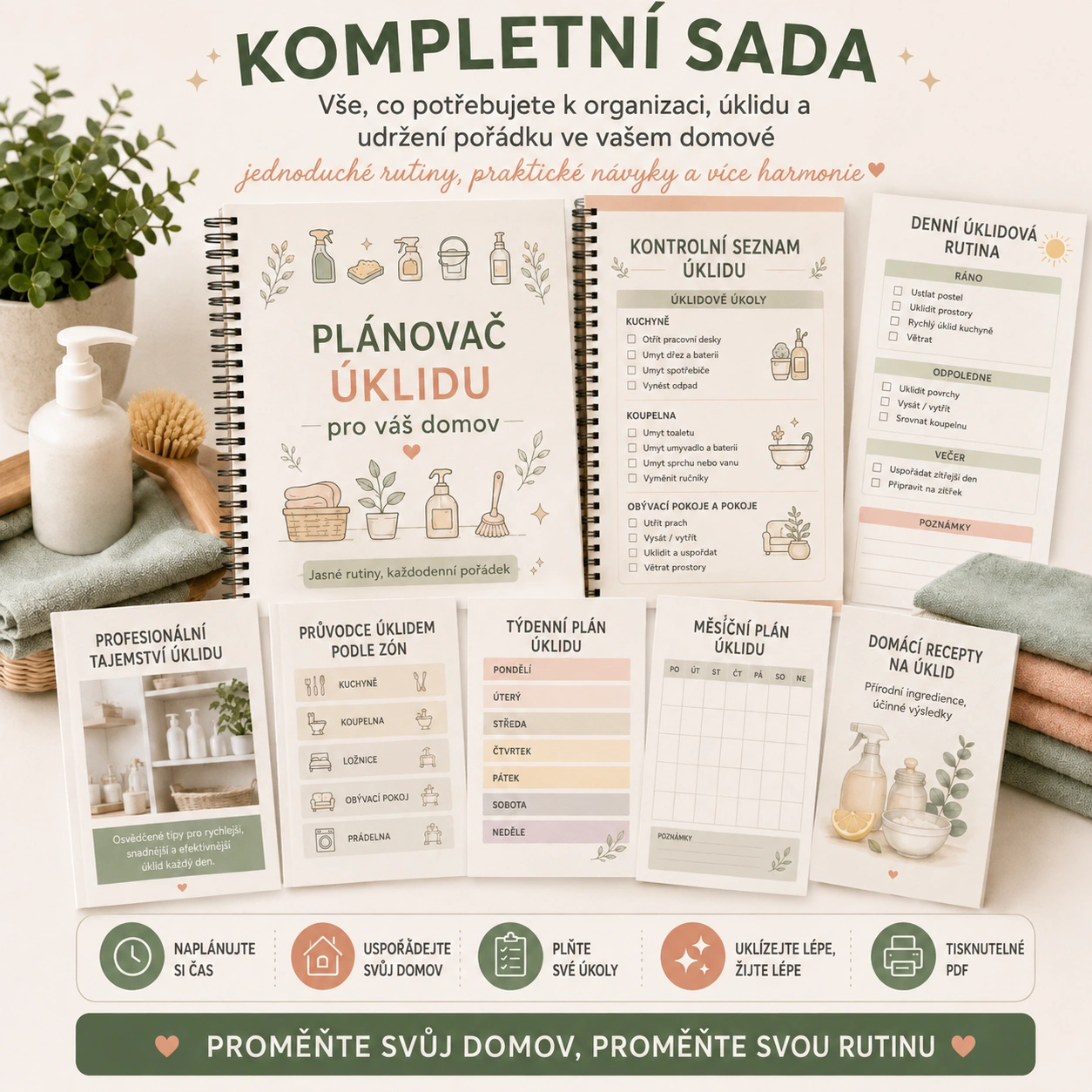 Kompletní Sada - Plánovač Úklidu + Bonusy