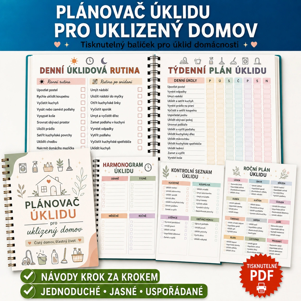 Krok za krokem Plánovače Úklidu